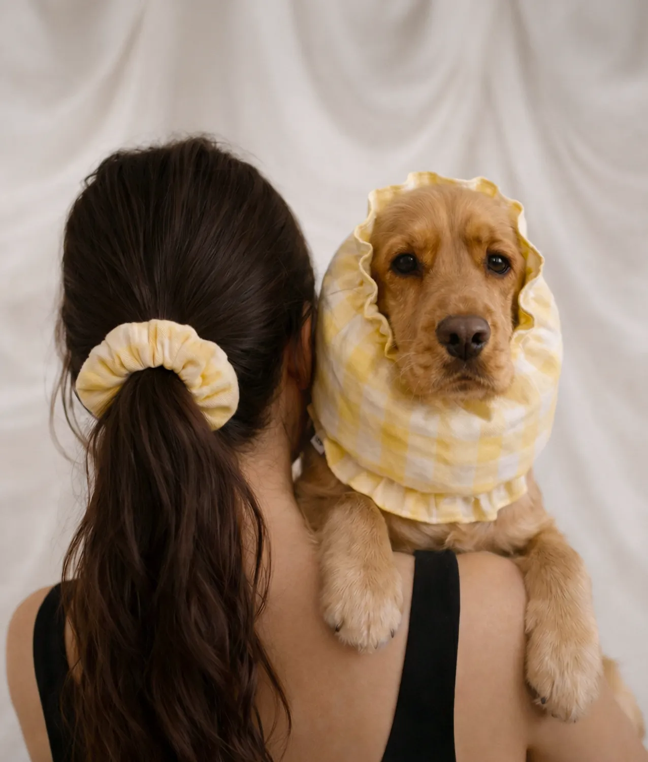 Cafide Noa scrunchie gul ternet bomuld