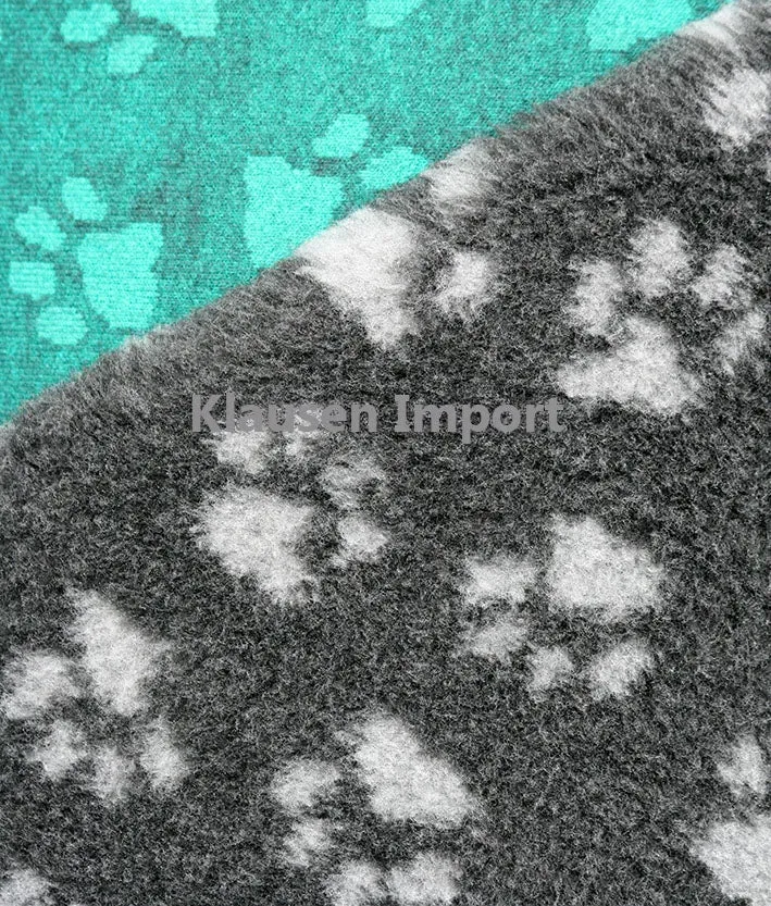 Vetbed hundetæppe koksgrå poter 75x100 cm vaskbar