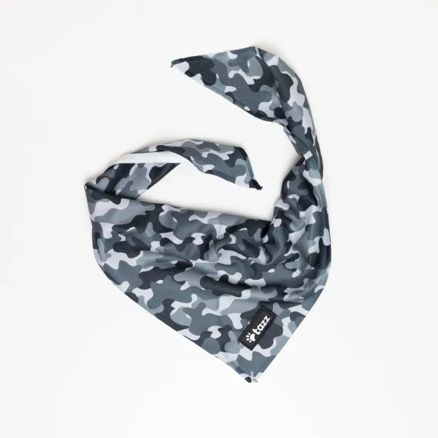 Tazz Grey Camo hundebandana grå camo str M L