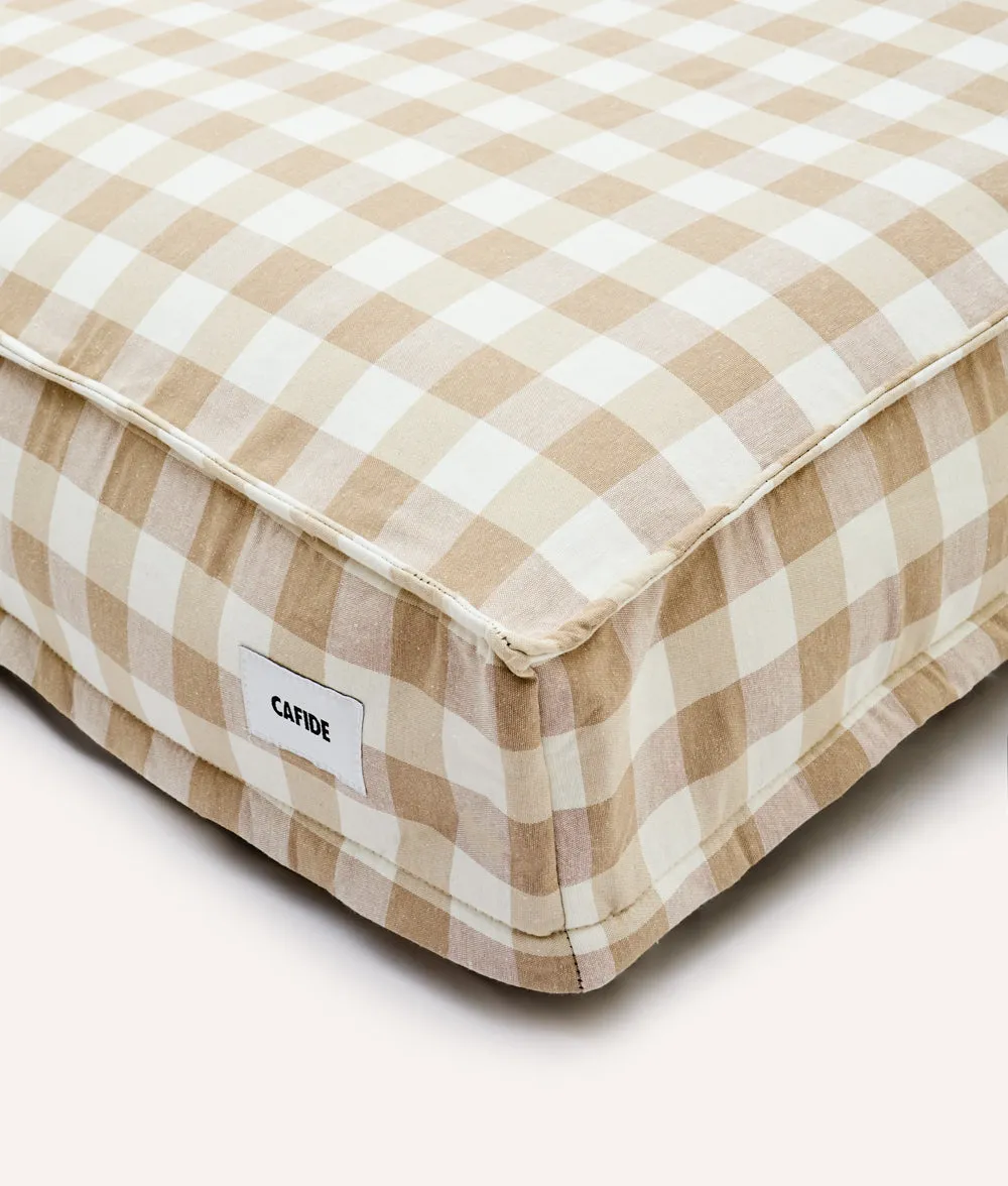 Cafide Cuadra hundekurv beige vichy åndbar