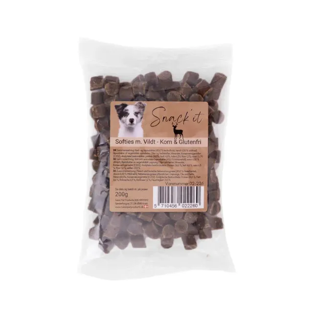 Snack'it Softies Vildt hundegodbidder 200g kornfri