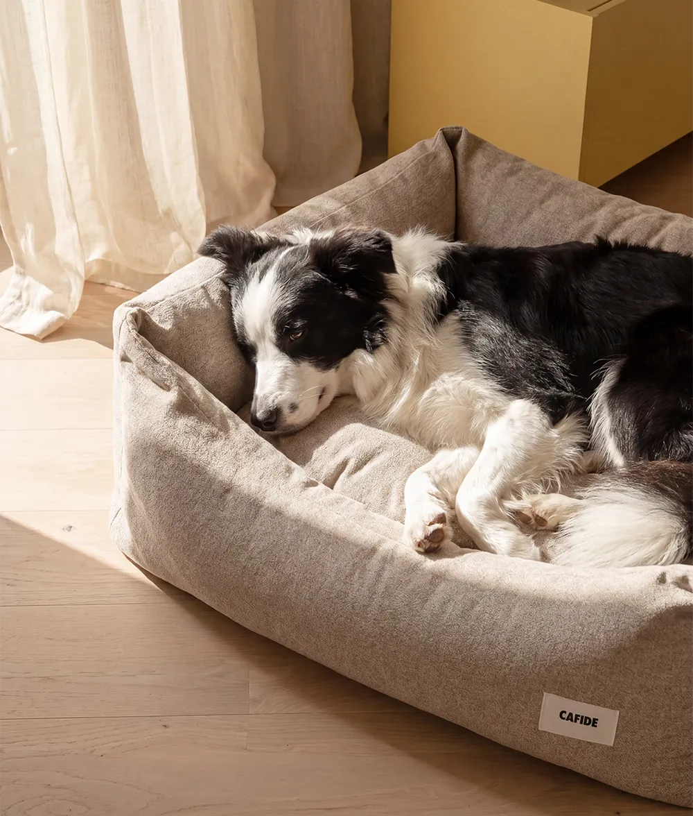 Cafide Snozy hundeseng beige vaskbar