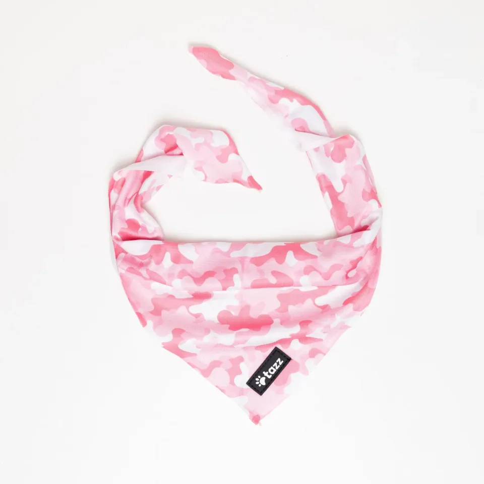Tazz Pink Camo bandana til hund lyserød