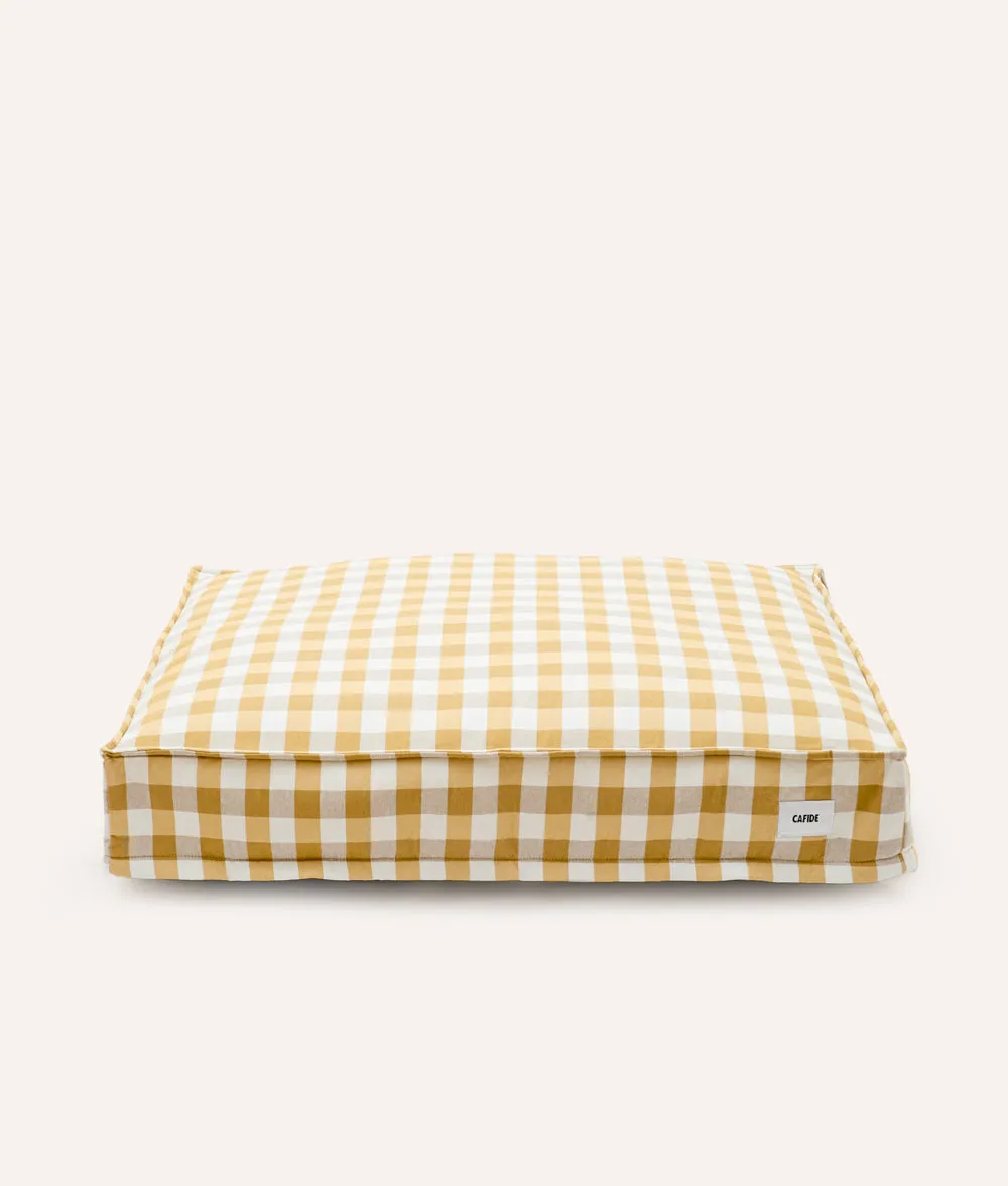 Cafide Cuadra hundeseng sennepsgul L 90x78 cm