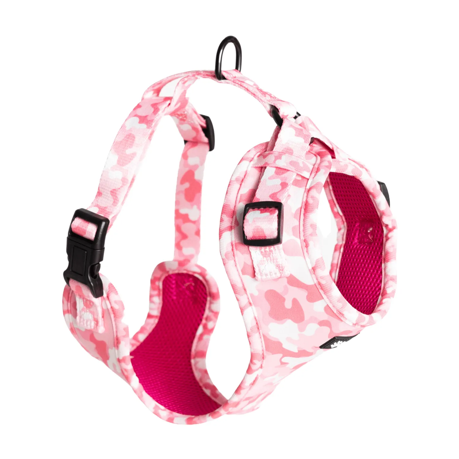 Tazz Pink Camo hundesele lyserød justerbar XXS-L
