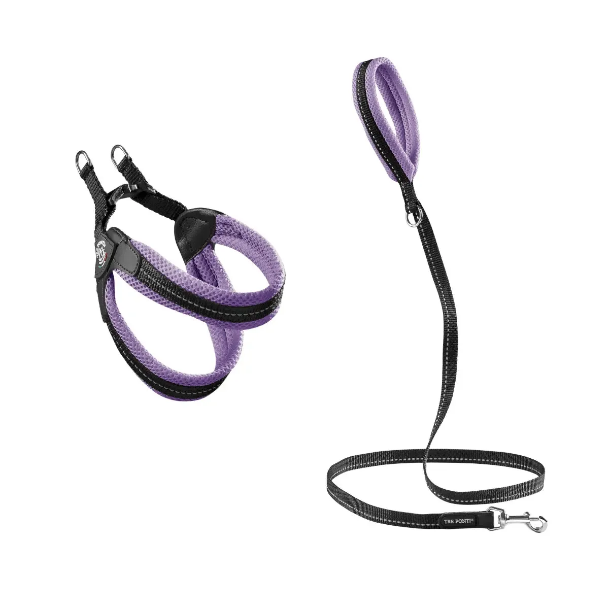 Tre Ponti Easy Fit Click Mesh hundeselesæt 2 dele sort
