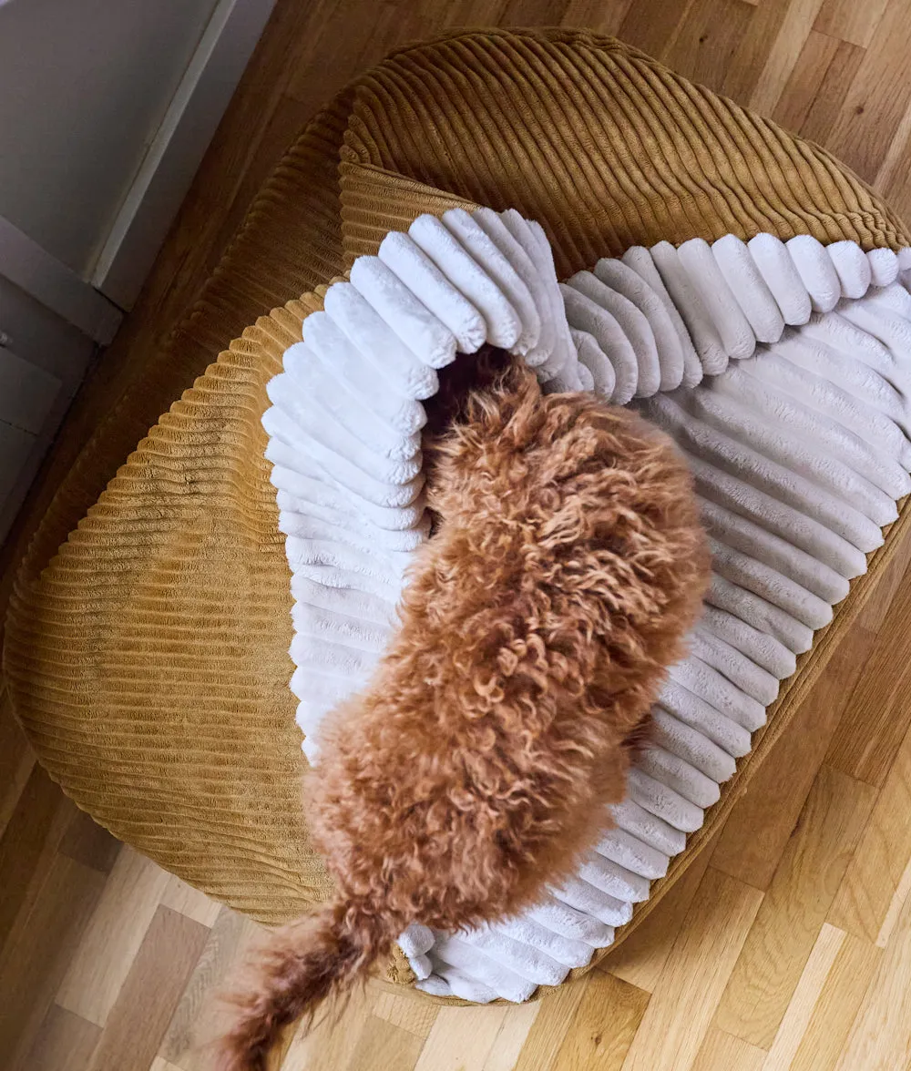 Cafide Maso hundeseng sennep kordfløjl med hule