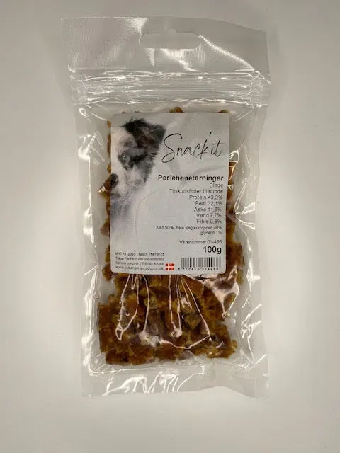 Snack'it bløde perlehøneterninger 100 g