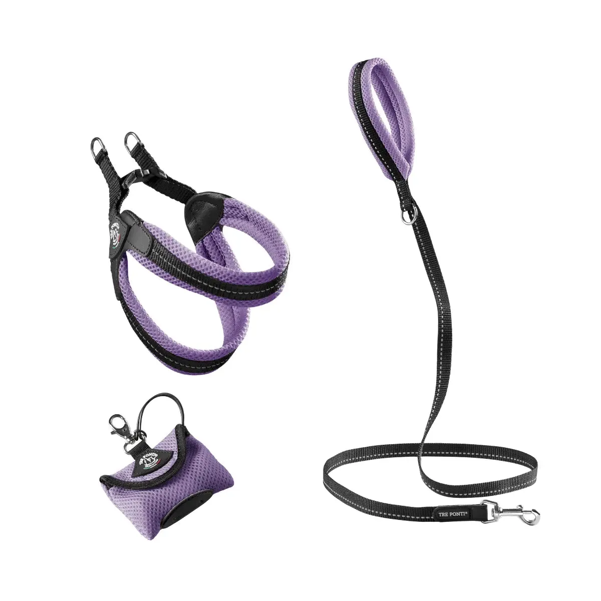 Tre Ponti Easy Fit Click Mesh hundeselesæt 2 dele sort