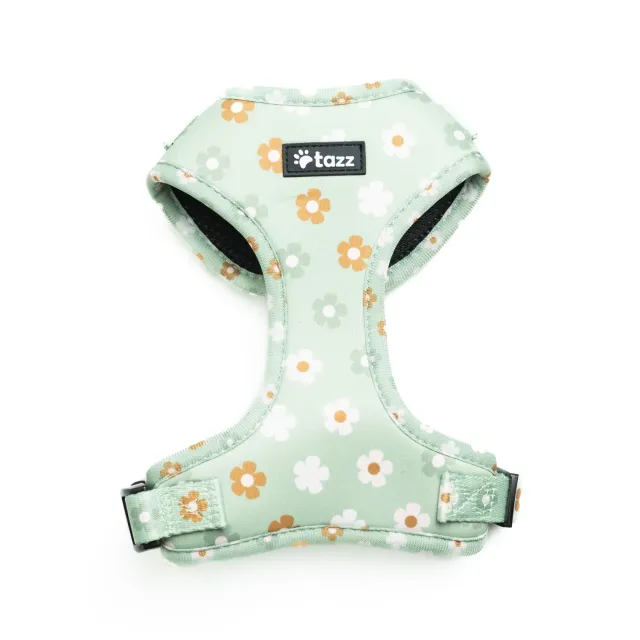 Tazz Flower Power hundesele grøn blomstret