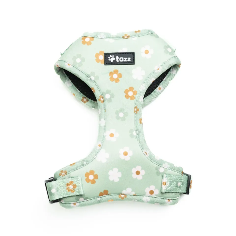 Tazz Flower Power hundesele grøn blomstret