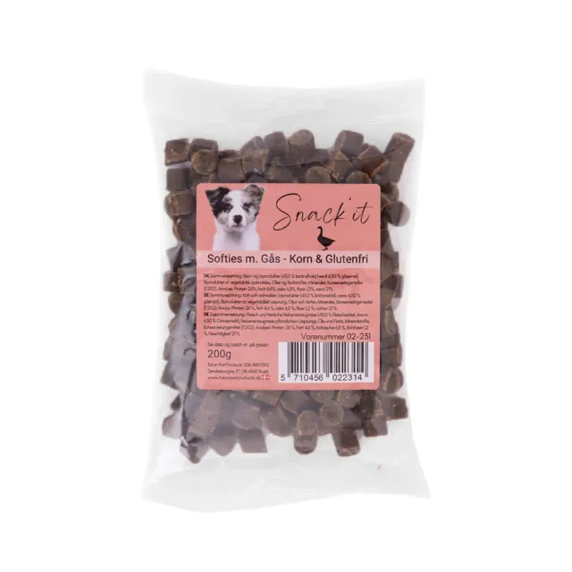 Snack'it Softies Gås træningsgodbidder 200 g bløde