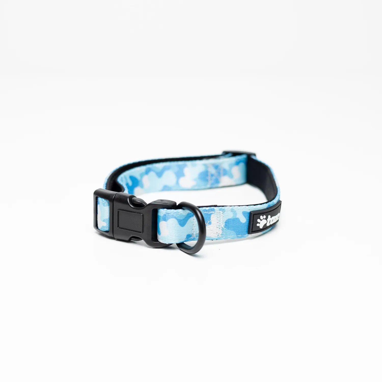 Tazz Blue Camo halsbånd M – justerbart
