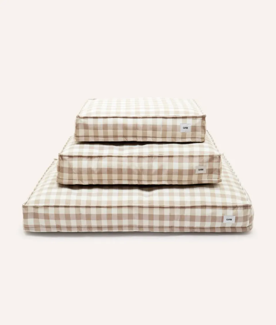 Cafide Cuadra hundekurv beige vichy åndbar