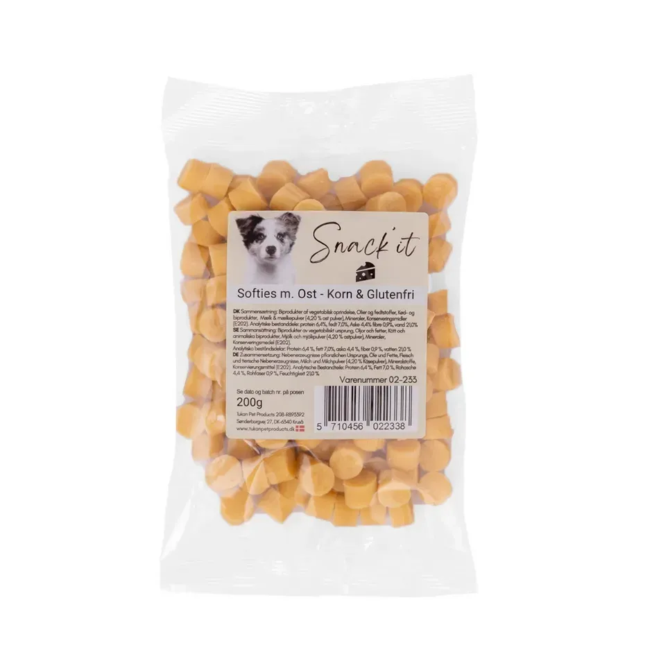 Snack'it Softies Ost hundegodbidder 200 g kornfri