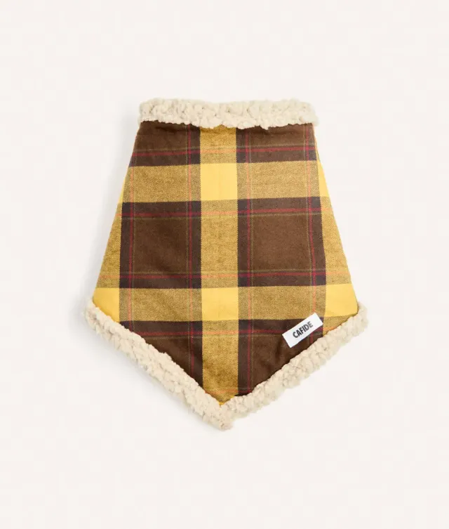 Cafide Nata Tartan Mustard hundebandana senneps ternet