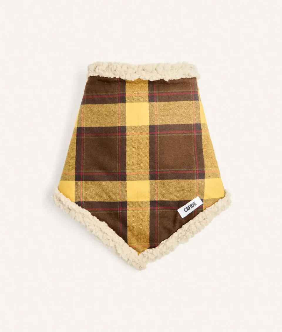 Cafide Nata Tartan Mustard hundebandana senneps ternet