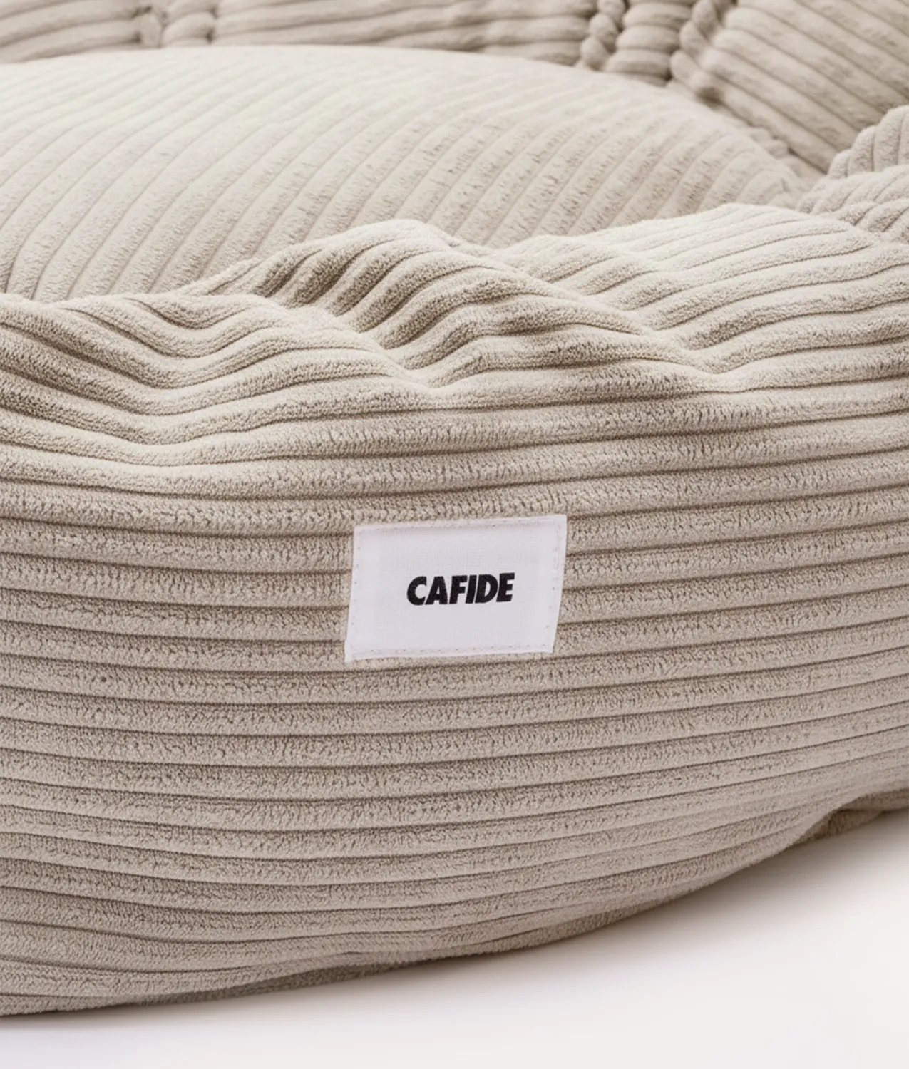 Cafide Nuba hundeseng fløjl beige vaskbar