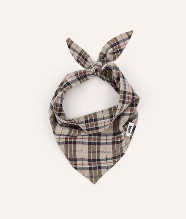 Cafide Nata Windsor Tweed hundebandana XS bomuld