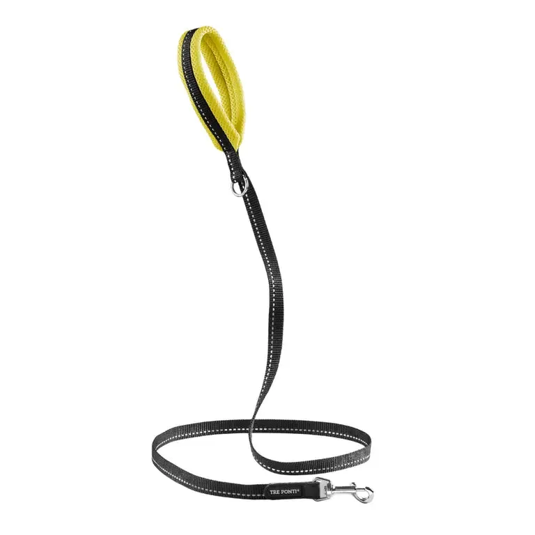 Tre Ponti Mesh hundeline 130 cm Sort med refleks