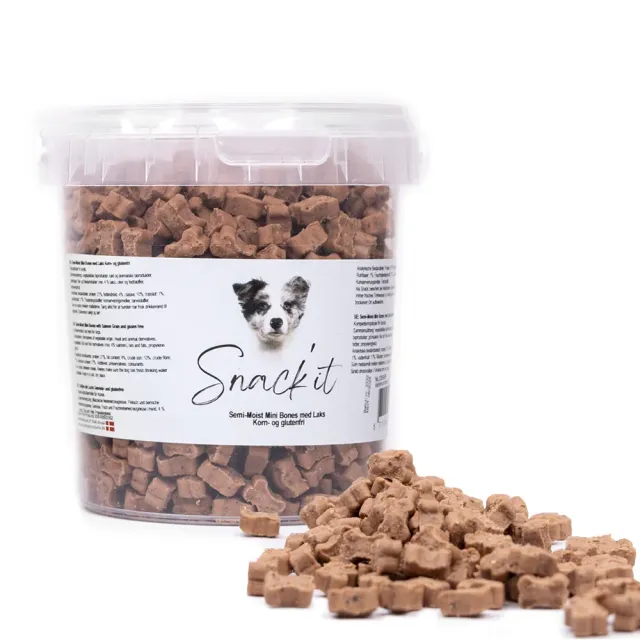 Snack'it Semi-Moist Mini Bones laks 500 g