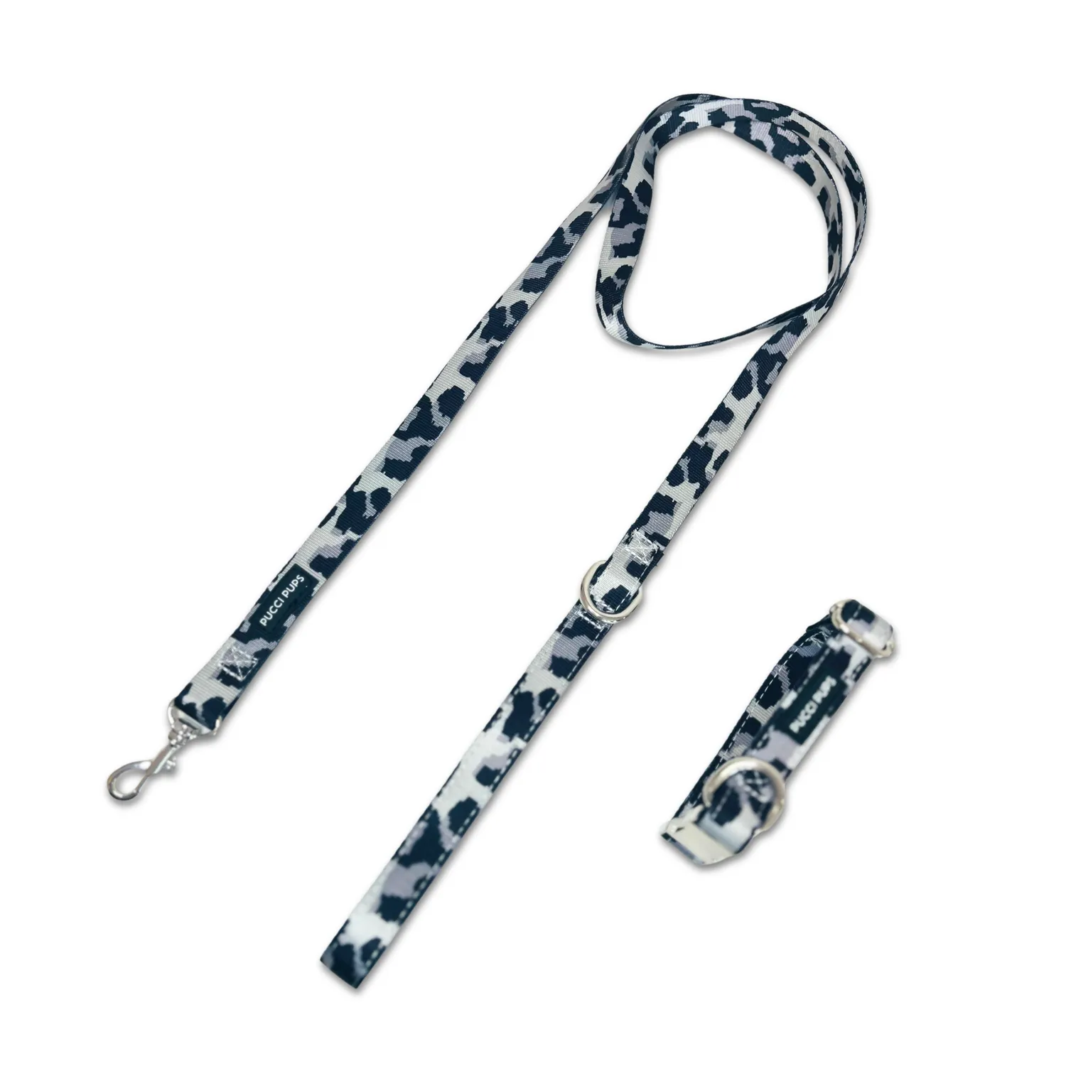 Pucci Pups halsbånd og line sæt stripe M/L