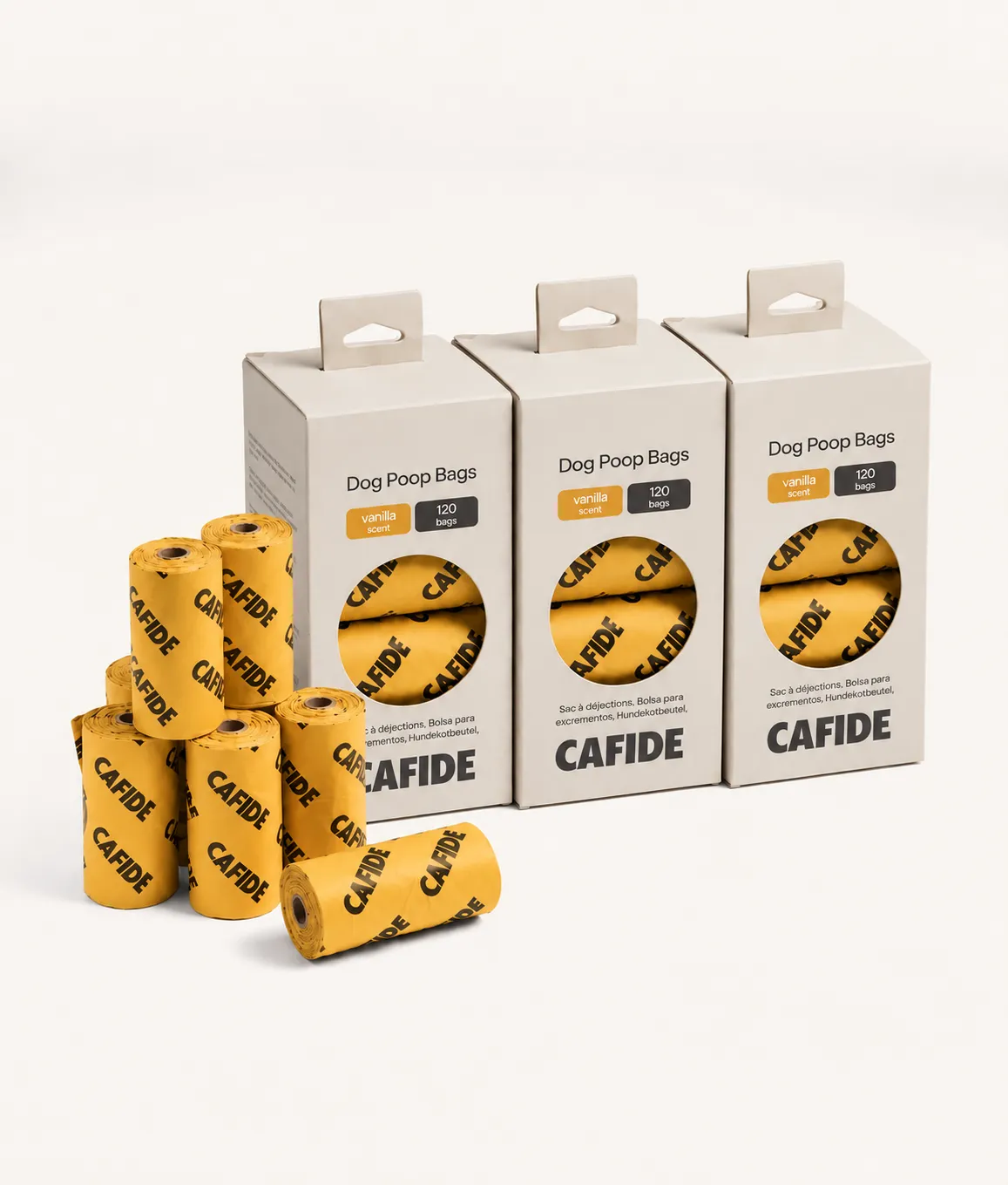Cafide Lea hundeposer vanilje 120 stk komposterbar