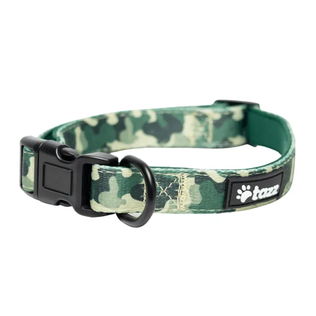 Tazz Green Camo hundehalsbånd justerbart