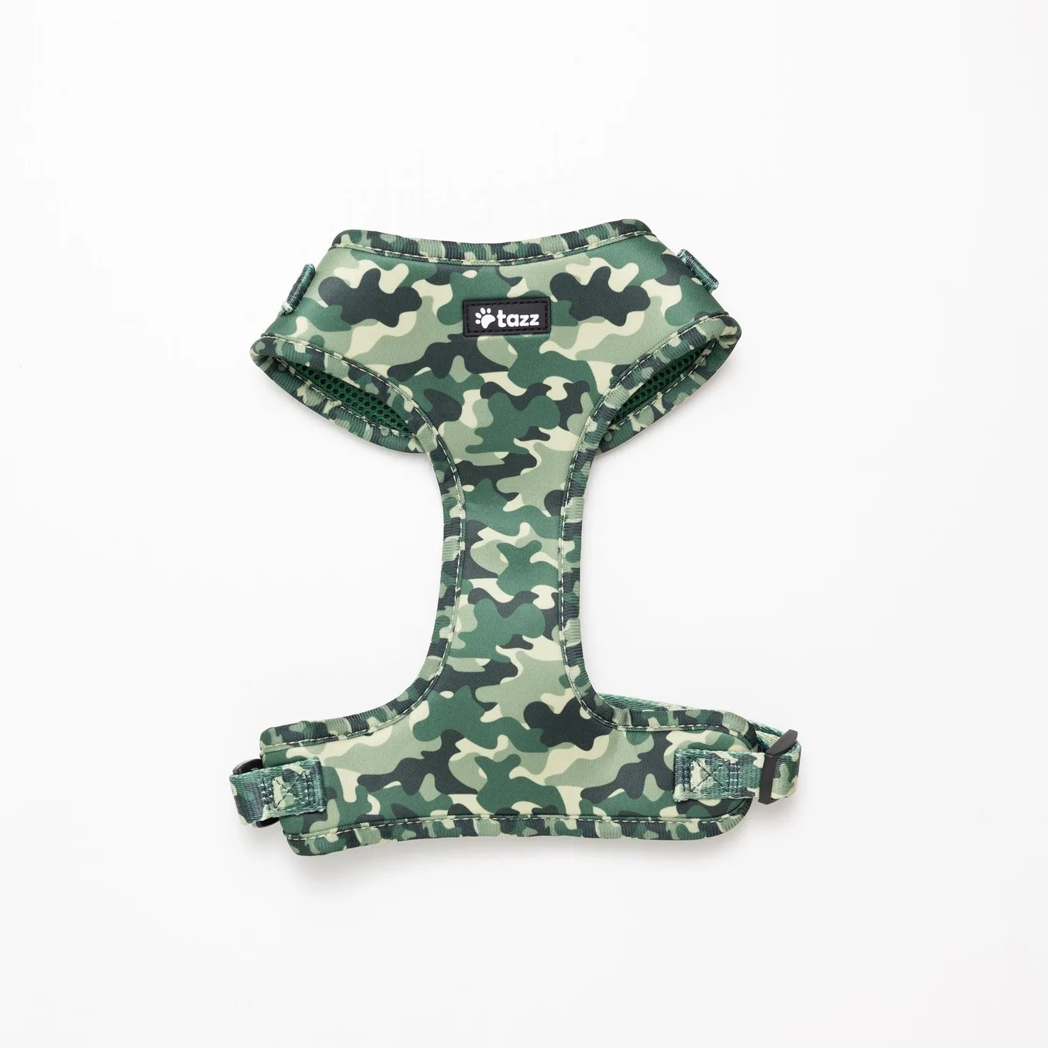 Tazz Green Camo hundesele justerbar grøn