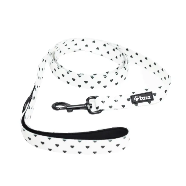 Tazz Everglow hundesnor hvid hjerter 200 cm tre bredder