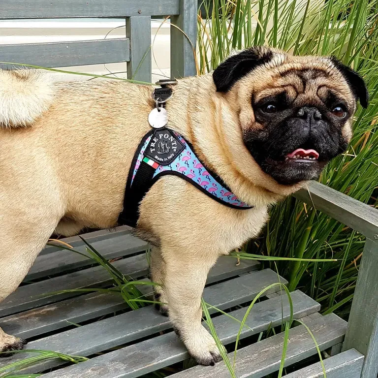 Tre Ponti Easy Fit Adjustable Girth Vibes hundesele Flamingo justerbar