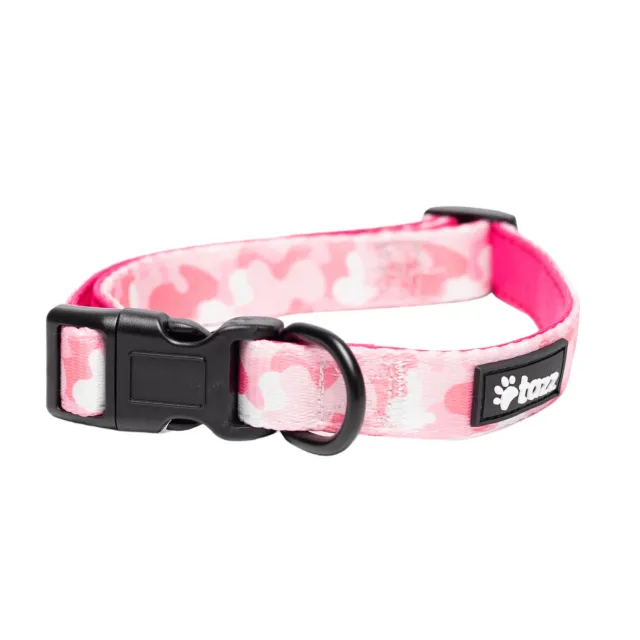 Tazz Pink Camo hundehalsbånd justerbart rosa camouflage