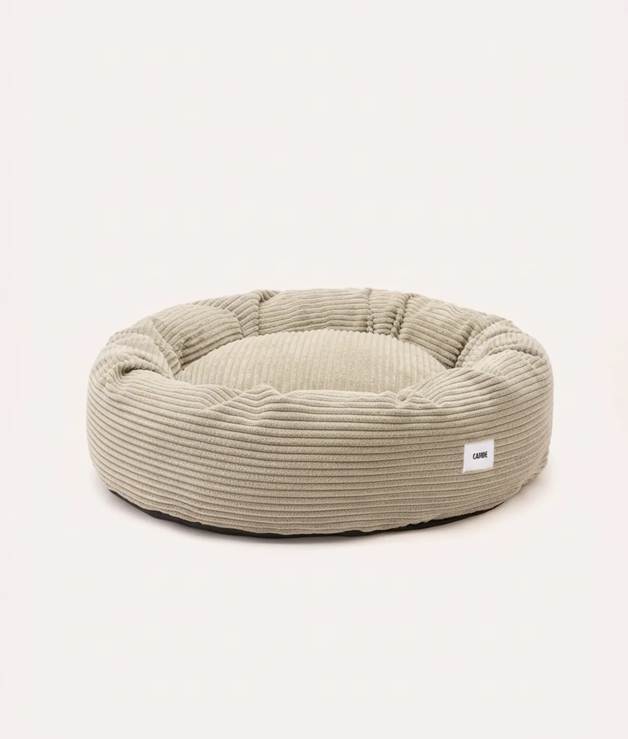 Cafide Nuba hundeseng fløjl beige vaskbar