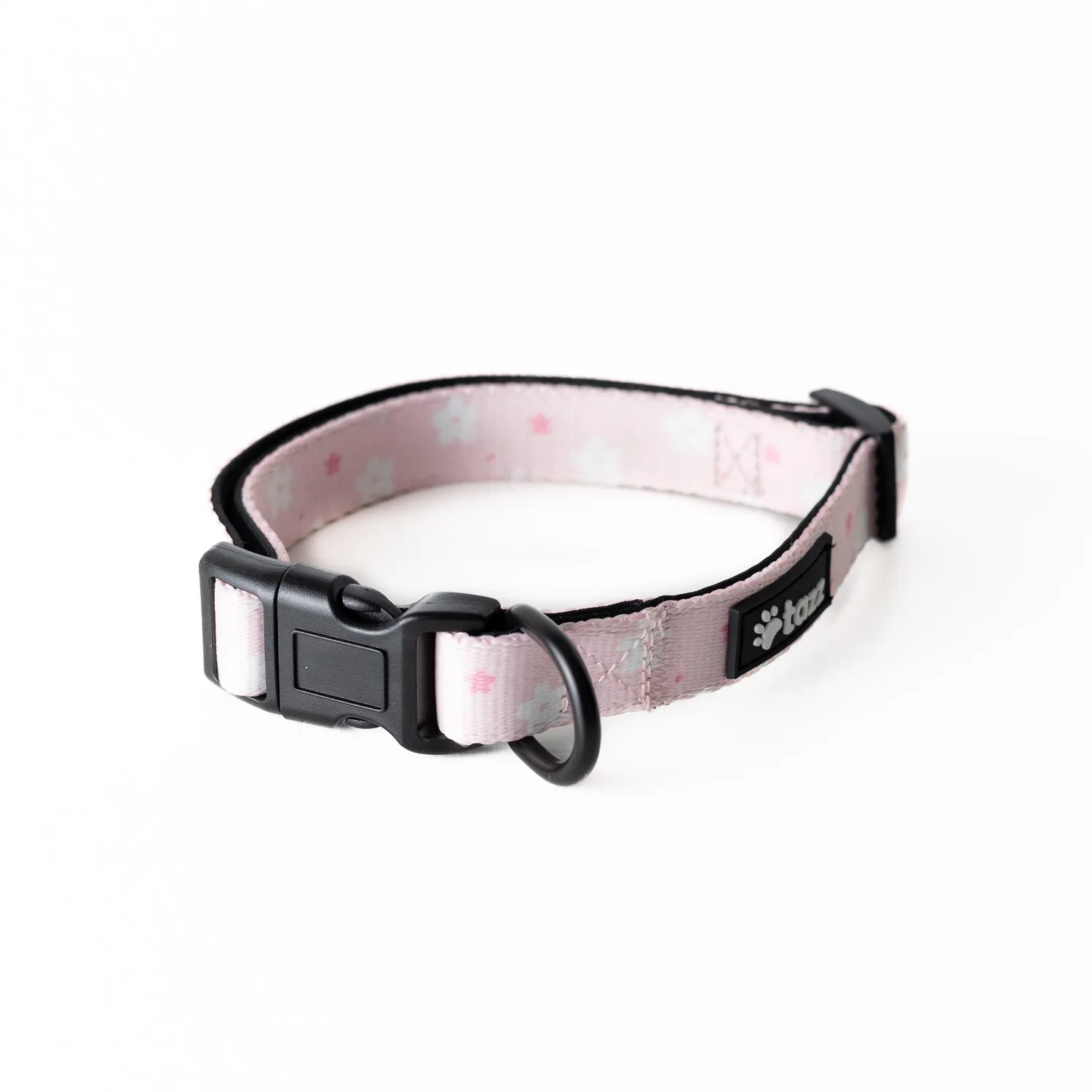 Tazz Pink Flower hundehalsband lyserod blomst