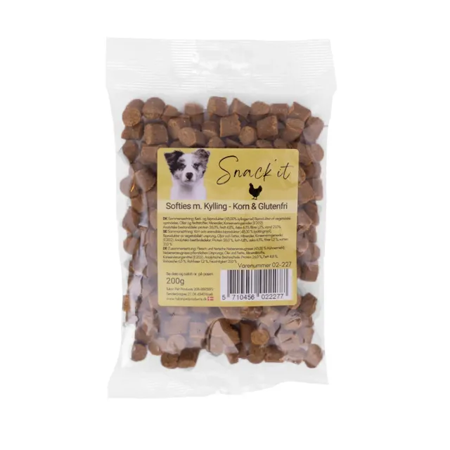 Snack'it Softies Kylling træningsgodbidder 200g blød