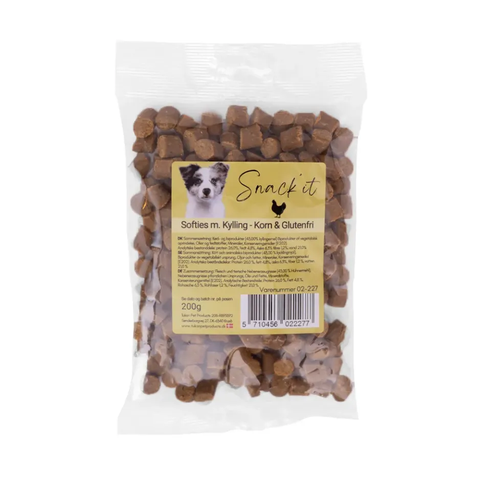 Snack'it Softies Kylling træningsgodbidder 200g blød