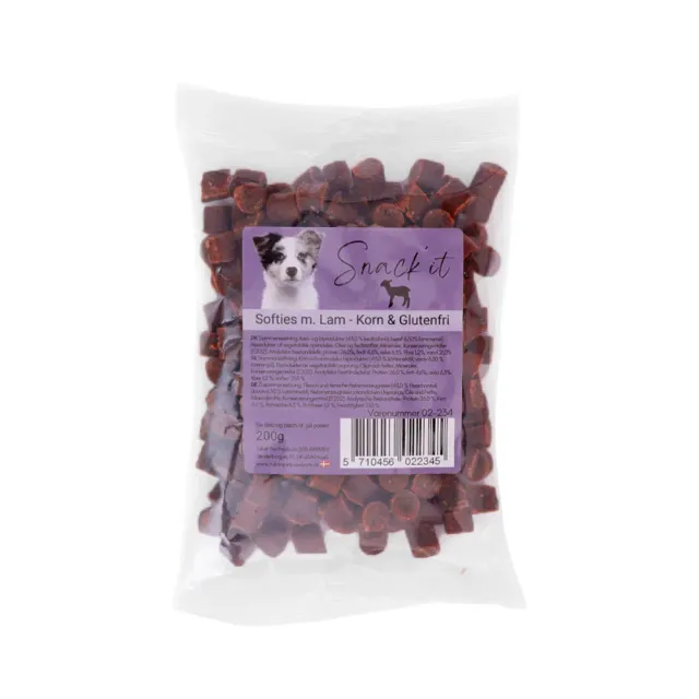 Snack'it Softies lam hundegodbidder 200 g bløde