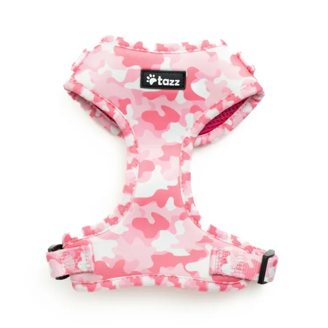 Tazz Pink Camo hundesele lyserød justerbar XXS-L