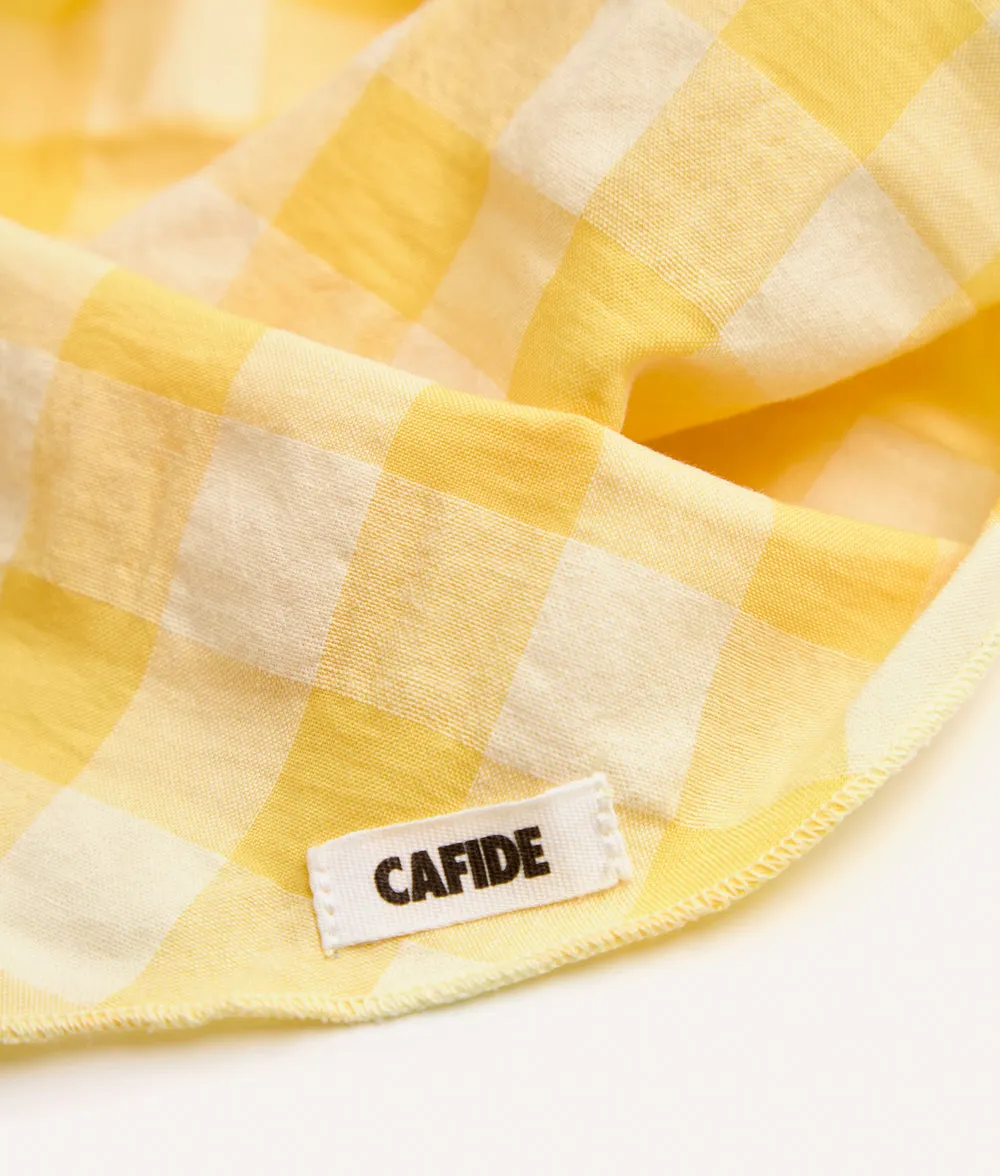 Cafide Sira Yellow Vichy hundebandana charms