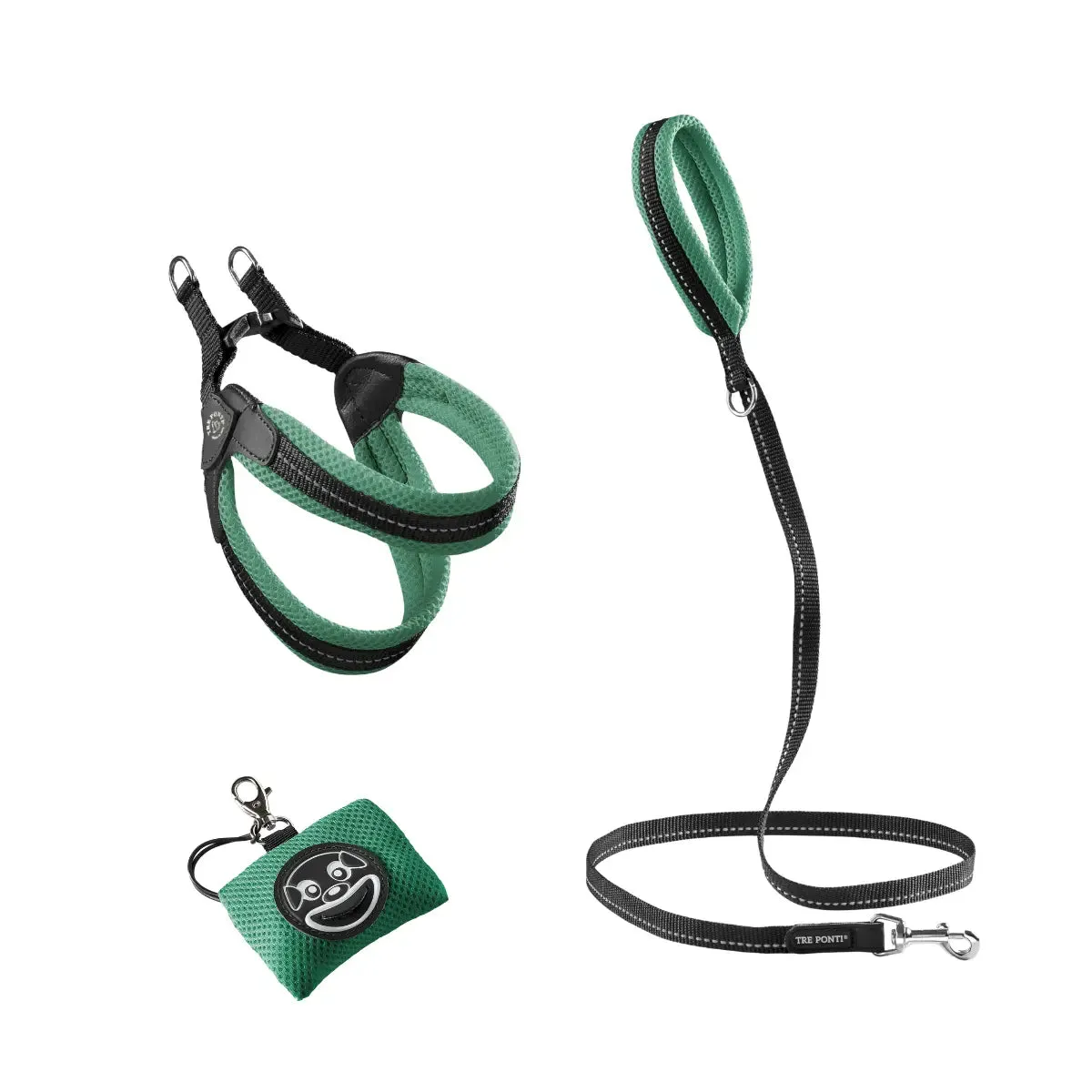 Tre Ponti Easy Fit Click Mesh hundeselesæt 2 dele sort