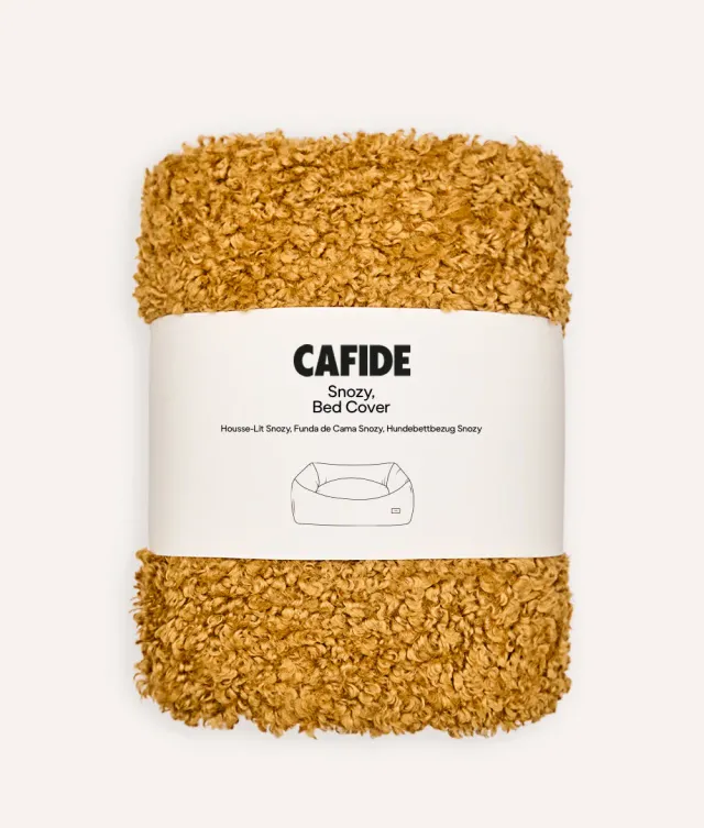 Cafide Snozy sennep fleece betræk til hundeseng