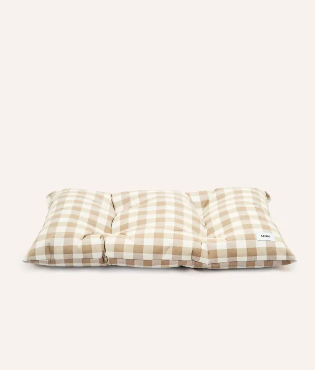 Cafide Bela hundepude beige vichy åndbar
