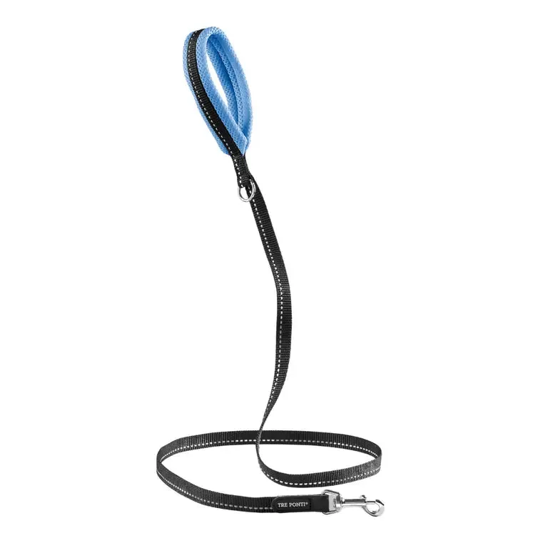 Tre Ponti Mesh hundeline 130 cm Sort med refleks