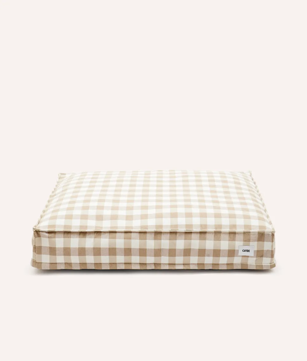 Cafide Cuadra hundekurv beige vichy åndbar