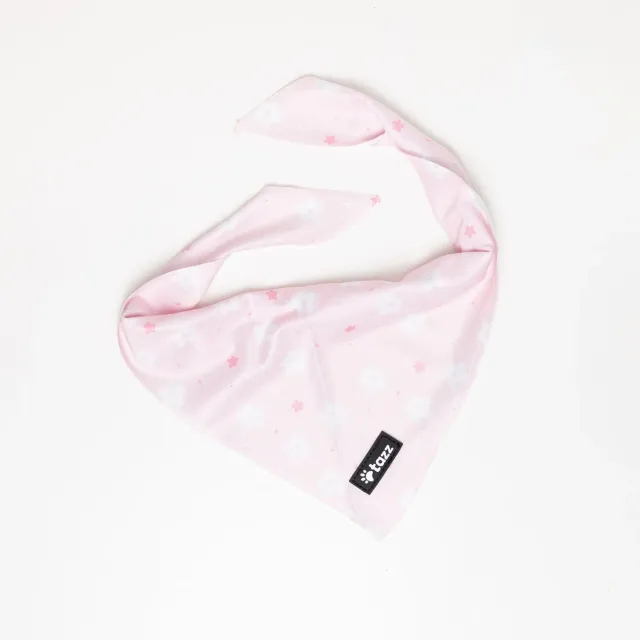Tazz Pink Flower bandana M – rosa blomster