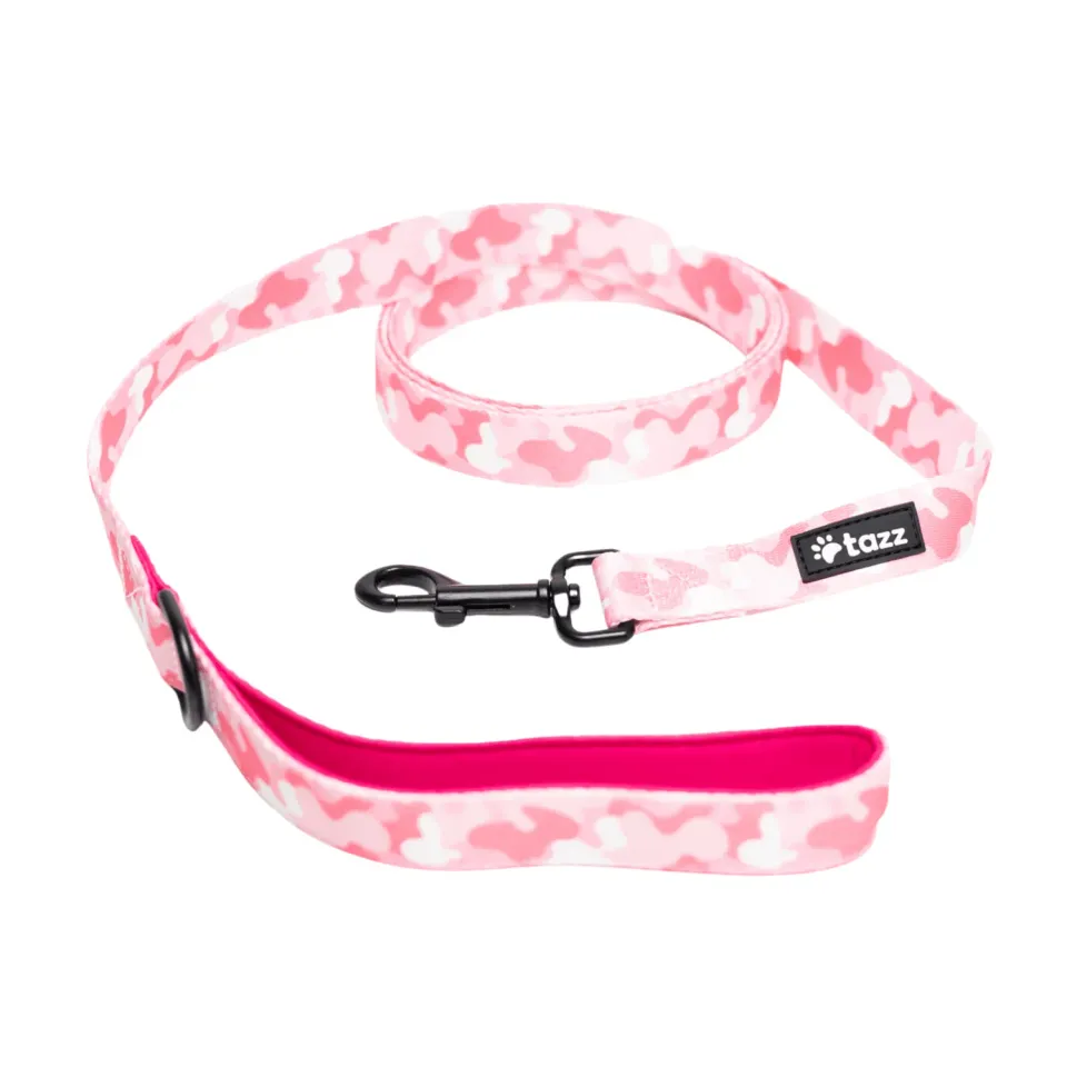 Tazz Pink Camo hundesnor 2,0 x 200 cm slidstærk