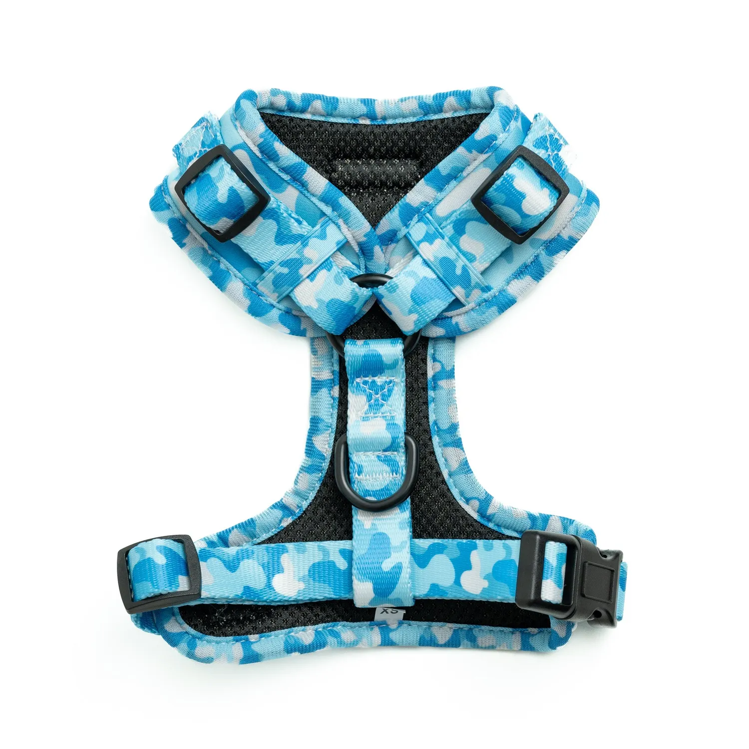 Tazz Blue Camo hundesele justerbar