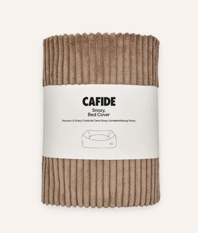 Cafide Snozy sengbetræk fløjl mokka beige