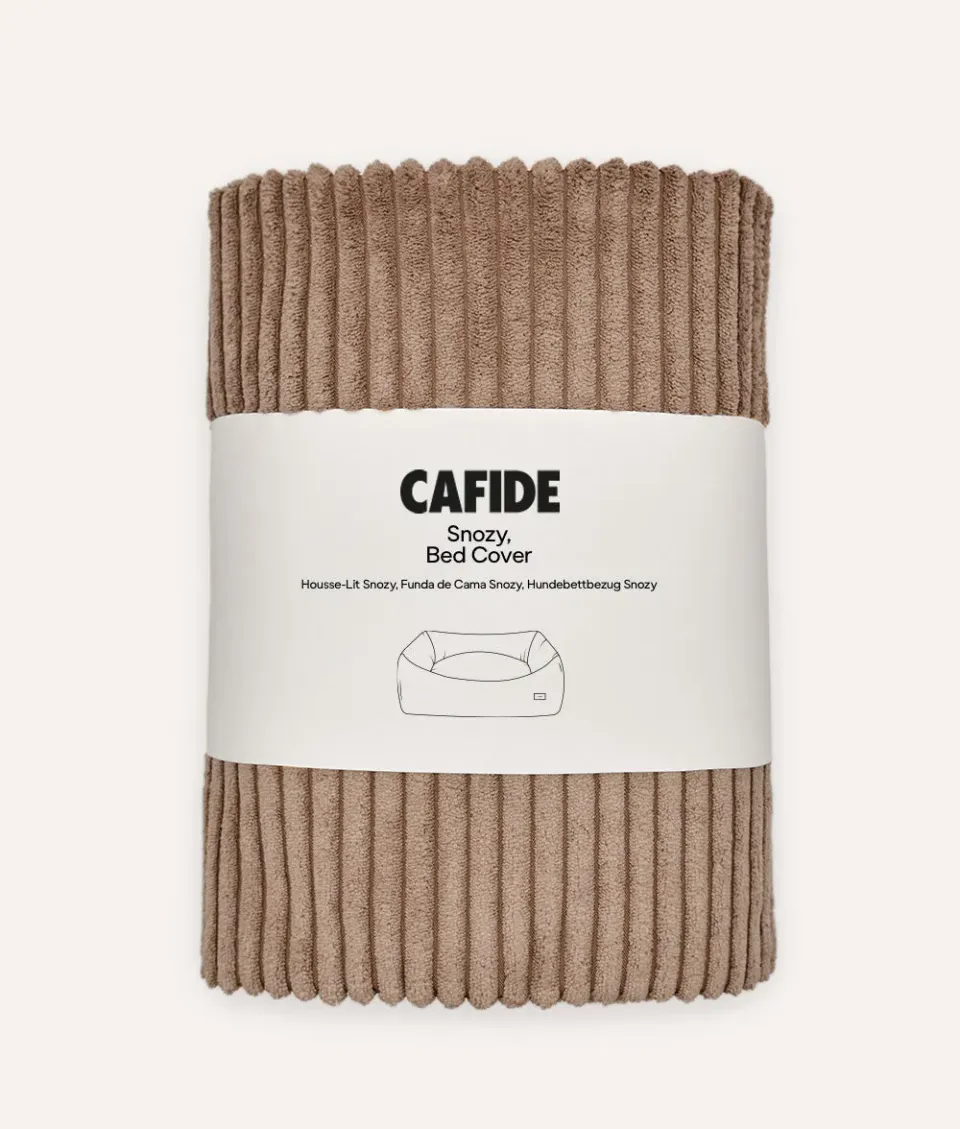 Cafide Snozy sengbetræk fløjl mokka beige