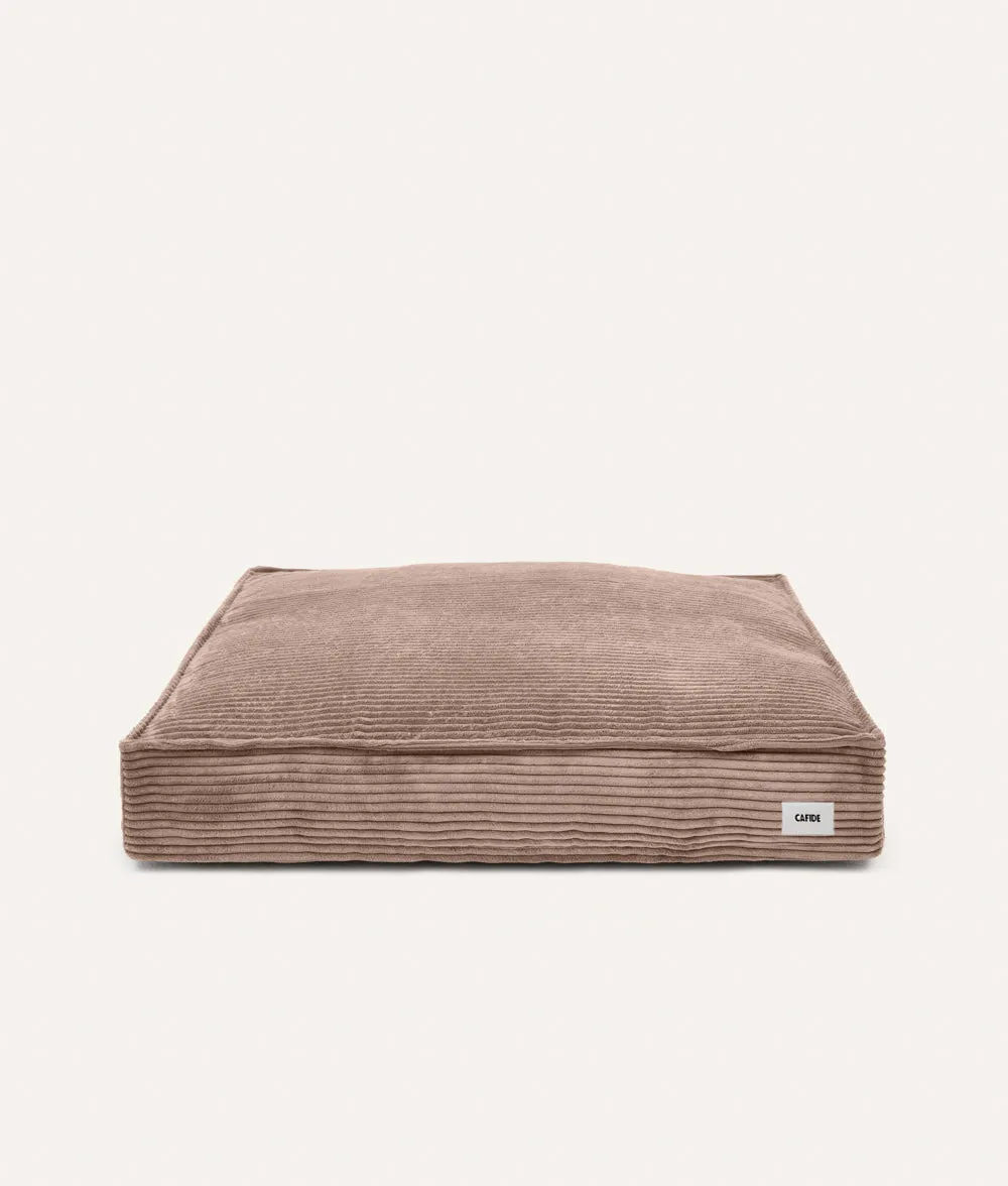 Cafide Cuadra hundeseng fløjl mocca beige